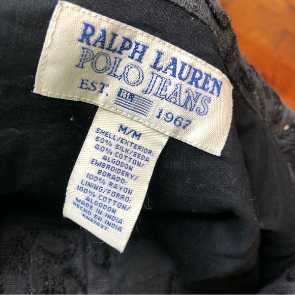 RALPH LAUREN Silk Blend Exquisite Beaded Smokey Gray Black Onyx Button Blazer M - Picture 6 of 9